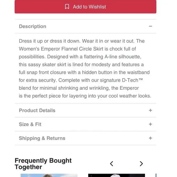 DIXXON flannel skirt - Picture 6 of 7